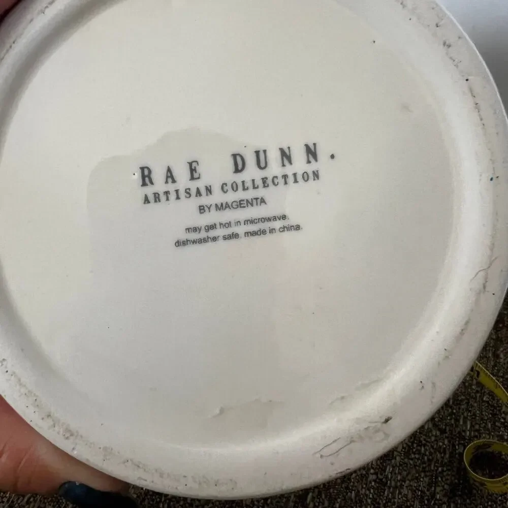 RAE DUNN Ivory Ceramic Canister 10 .5” x 4.5